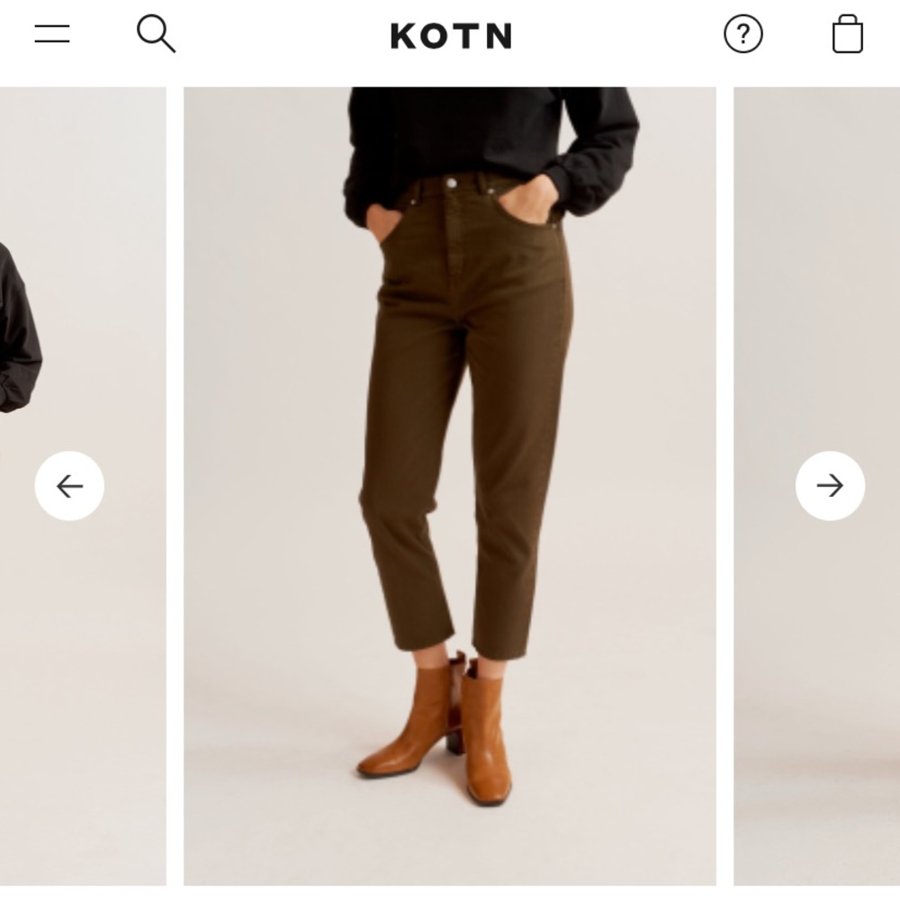 Kotn high waist tapered trouser